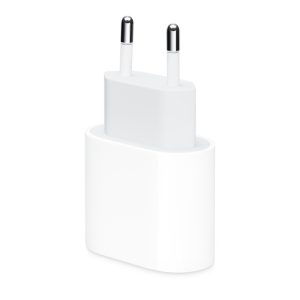 מטען קיר Apple הכולל חיבור USB-C הספק עד כ- 20W ללא כבל